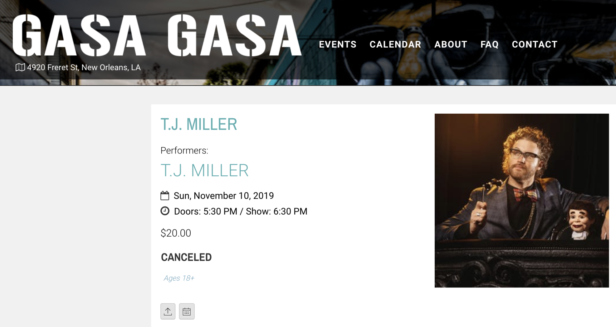 Gasa Gasa T.J. Miller canceled